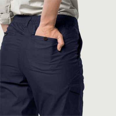 Outdoor pants with a higher waist.