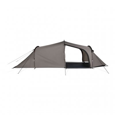 The tent features a separate inner tent that provides a comfortable sleeping climate, along with three entrances.