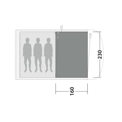 Carpet floor plan for Outwell Oakwood 3