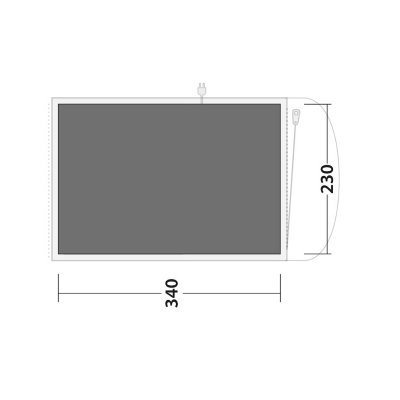 The floor cover is located throughout the entire family tent and protects against moisture, dirt and wear.
