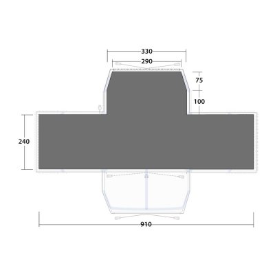 Floor protection covers the entire tent and protects against dirt and moisture.