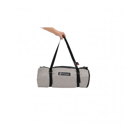 The custom-made tent mat for the Outwell Colorado 6 Air family tent is very pack-friendly.