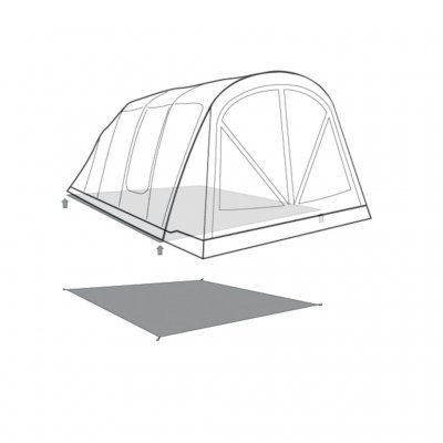 The footprint is placed under the entire family tent and protects against moisture, dirt, and wear.