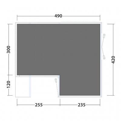 Dimensional drawing for the Maryland / Virginia 5 floor protector.