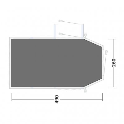 Dimensional drawing for the Montana 4 floor protector.