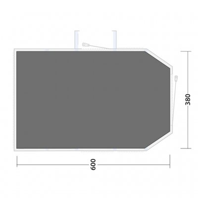 Dimensional drawing for the Montana 6 floor protector.