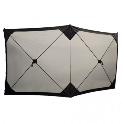 The 2.7 meter windscreen has two sections.