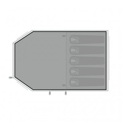 Cover for the floor protector for the Easy Camp Hamra 5 family tent
