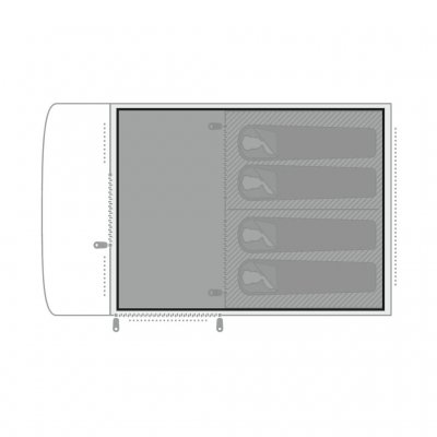 Cover for the floor protector for the Easy Camp Skarvan 4 family tent