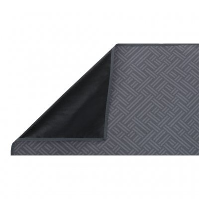 Waterproof underside on the tent carpet.