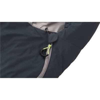 Baffle at the zipper protects against cold drafts.