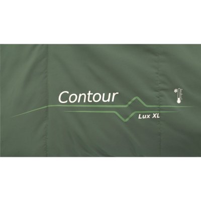 Side with more insulation for use during cold nights on Outwell Contour Lux XL camping sleeping bag.