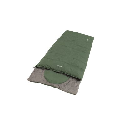 Outwell Contour Lux XL sleeping bag with completely closed zipper.