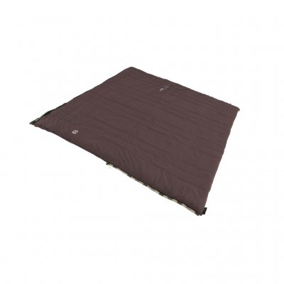 The sleeping bag can be opened completely to become a blanket or a quilt.