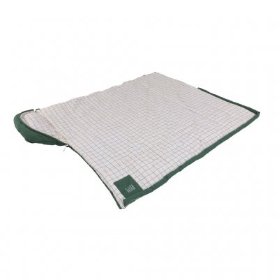 Outwell Camper camping sleeping bag can be opened up and used as a blanket.