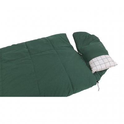 The pillow on the sleeping bag can be removed with a zipper.