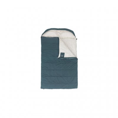 Outwell Camper Lux Double Sleeping Bag has an overweight edge along the zipper that provides extra warmth.