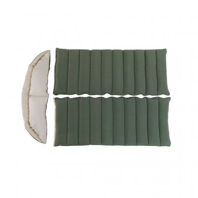 Double sleeping bag that can be turned into two single sleeping bags.
