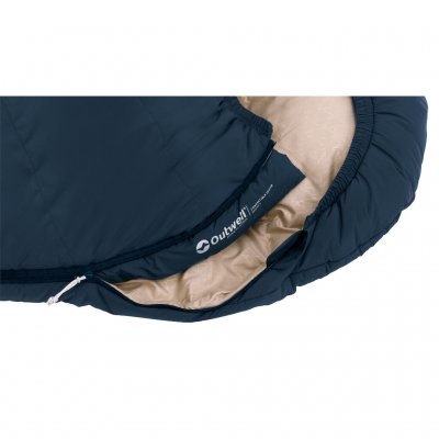 Outwell Convertible Junior Dark Blue Sleeping Bag - Left