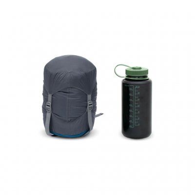 The sleeping bag comes in a compression bag.