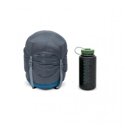 The sleeping bag comes in a compression bag.