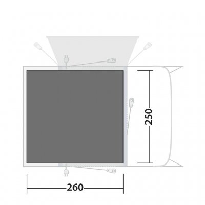 The footprint is for the entire tent and protects against moisture, dirt and wear.