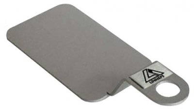 Mounting plate for dog leash that is placed under the car's wheels.