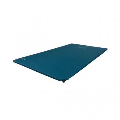 Double self-inflating sleeping mat for camping and overnight stays in a tent.