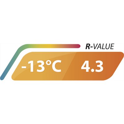 The sleeping surface is rated for winter use down to -13 ° C.