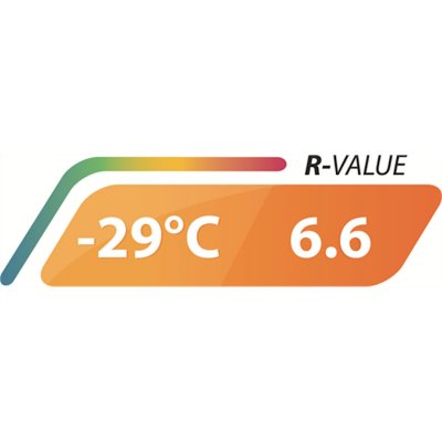 The sleeping pad is insulated to withstand temperatures of minus degrees.