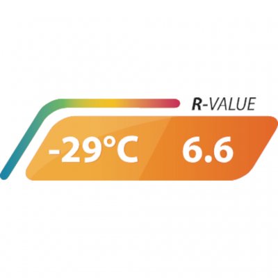The sleeping pad is insulated to withstand temperatures of minus degrees.