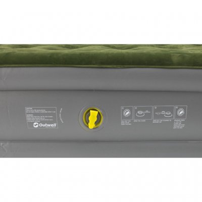 By a double-acting valve gets mattress rapid inflation and rapid deflation.
