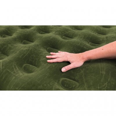 The air mattress has a velor top, which gives a pleasant feeling.