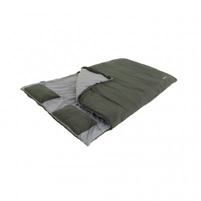 High-quality double sleeping bag from Outwell with an over-folded edge that protects the sleeping bag's zipper from getting caug