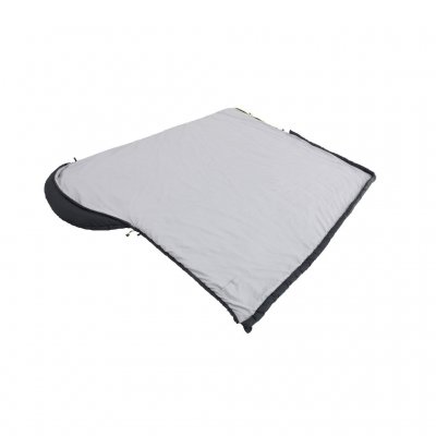 The zipper on the Outwell Campion can be fully opened, allowing the sleeping bag to be used as a blanket.