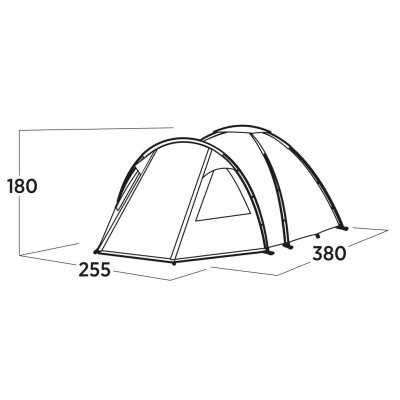 Floor plan for inner tent and living room for Easy Camp Kinn 4