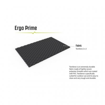 Durable material in Textiline, woven Polyester extra resistant to sunlight.