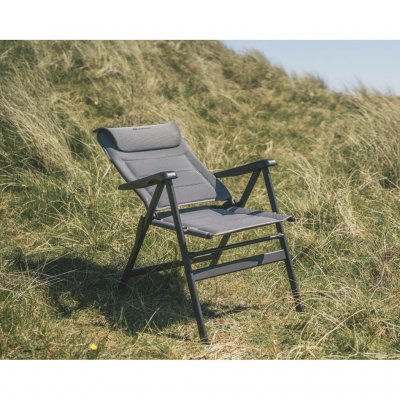 The chair's backrest can be adjusted so that you can almost lie fully flat.