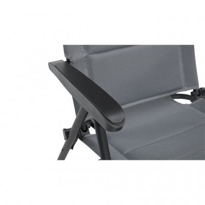 Wide seat and wide backrest on the Outwell Stonecliff camping chair