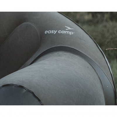 Spacious inflatable sofa with flocked surface.