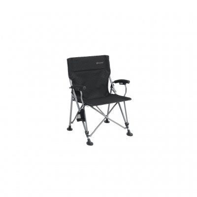 Stable foldable camping chair with armrests and extra-large feet from Outwell.