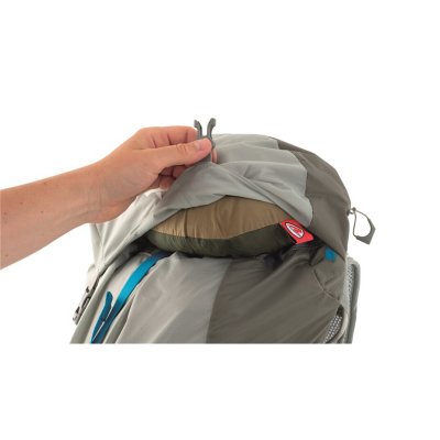 The hammock takes up little space in the backpack.