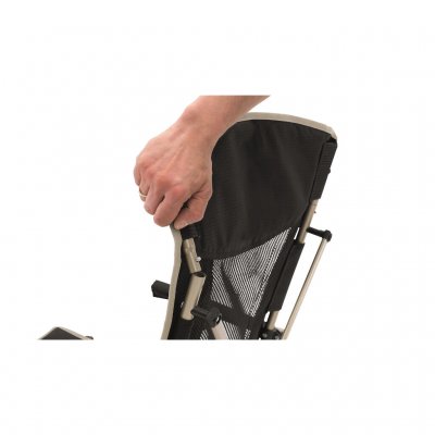Durable polyester fabric where the upper part of the backrest can be folded