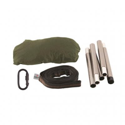 What is included is a carabiner, pole, chair and load carrier