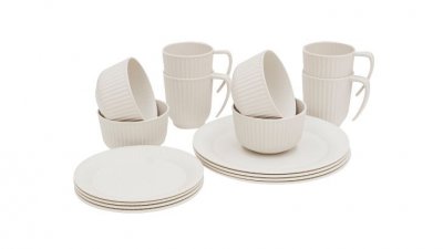 Outwell Delish Tableware Set for 4 People –White
