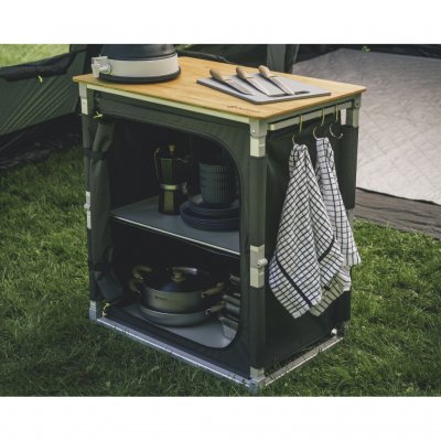 Hooks on the side to hang your equipment.