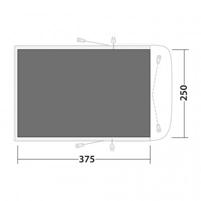 The footprint is for the entire tent and protects against moisture, dirt and wear.
