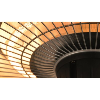 The heater gives a nice light in the tent and is good to use above the table.