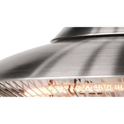 The screen of the camping heater is stainless steel.