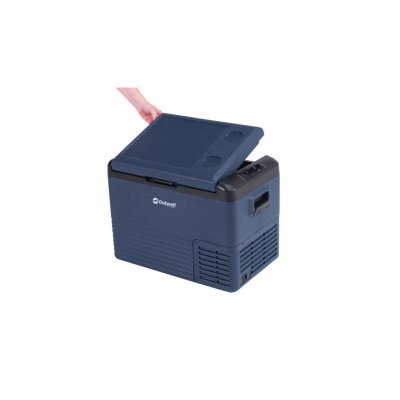 Compressor-driven cool box with one compartment. Which you can open from both sides
